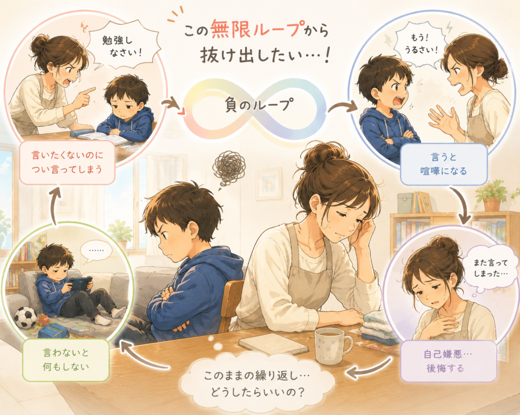 親子間の勉強しなさいの負のループ
