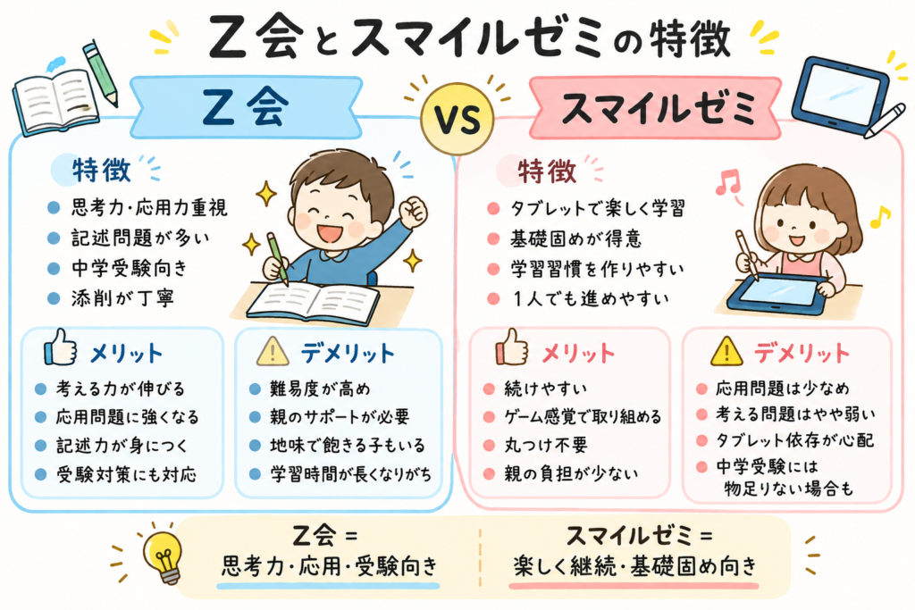 z会とスマイルゼミの比較